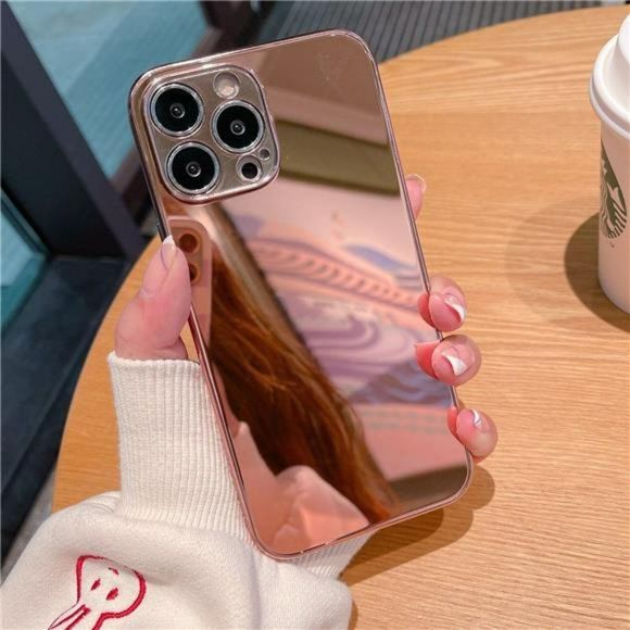 For iPhone 13 Pro Max 12 11 7 8 XS XR Shockproof Mirror Rubber Slim Case Cover - Picture 6 of 10